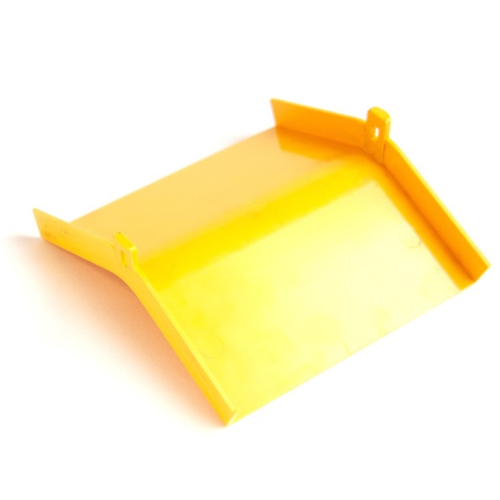 Крышка внутреннего изгиба 45° оптического лотка 120 мм, желтая