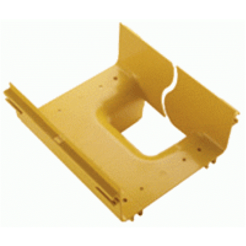 Вертикальный отвод с лотка 240 мм на лоток 120 мм, желтый