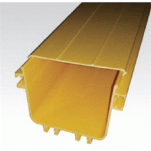 Крышка прямой секция оптического лотка, 100x240 мм, 2 метра, желтая