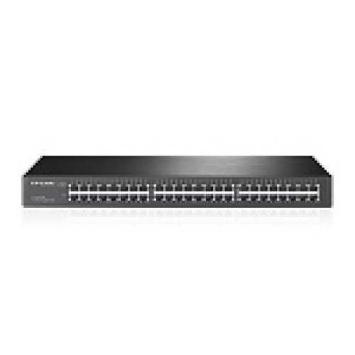 TP-Link TL-SG1048, 48-портовый гигабитный коммутатор, 48 портов RJ45 10/100/1000 Мбит/с, 1U 19-дюймовый монтируемый в стойку стальной корпус