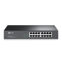 TP-Link TL-SF1016DS, 16-портовый Fast Ethernet настольный/монтируемый в стойку коммутатор