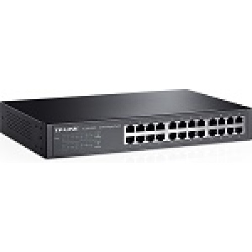 TP-Link TL-SG1024D, 24-портовый гигабитный настольный/монтируемый в стойку коммутатор, 24 порта RJ45 10/100/1000 Мбит/с, 1U 13-дюймовый