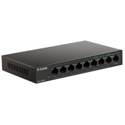 D-Link Unmanaged Switch 8x100Base-TX PoE, 1x1000Base-T, Surge 6KV, PoE Budget 117W, metal case