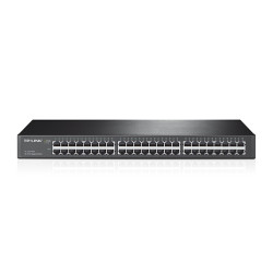 TP-Link TL-SG1048, 48-портовый гигабитный коммутатор, 48 портов RJ45 10/100/1000 Мбит/с, 1U 19-дюймовый монтируемый в стойку стальной корпус