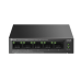 TP-Link LS105LP, Настольный коммутатор с 5 портами 10/100 Мбит/с (4 порта PoE), 802.3af, бюджет PoE — 41 Вт, до 250 метров