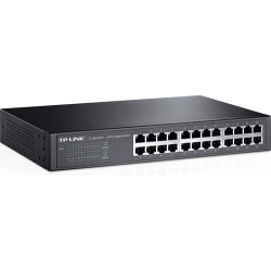 TP-Link TL-SG1024D, 24-портовый гигабитный настольный/монтируемый в стойку коммутатор, 24 порта RJ45 10/100/1000 Мбит/с, 1U 13-дюймовый