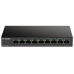 D-Link Unmanaged Switch 8x100Base-TX PoE, 1x1000Base-T, Surge 6KV, PoE Budget 117W, metal case