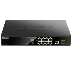 D-Link Unmanaged Switch 9x1000Base-T (8x1000Base-T PoE), 1x1000Base-X SFP, PoE Budget 125W, metal case