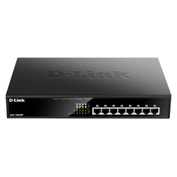 D-Link Unmanaged Switch 8x1000Base-T PoE, PoE Budget 125W, metal case