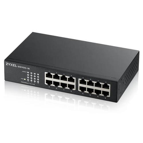 Коммутатор Zyxel GS1100-16, 16xGE, rack 19