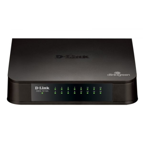D-Link Unmanaged Switch 16x100Base-TX, plastic case