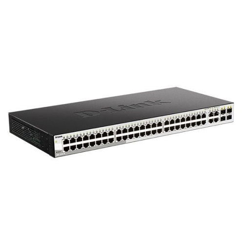 D-Link Smart  L2 Switch 48х1000Base-T, 4хCombo 1000Base-T/SFP, Compact CLI
