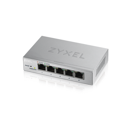 Smart L2 коммутатор Zyxel GS1200-5, 5xGE, настольный, бесшумный, с поддержкой VLAN, IGMP, QoS и Link Aggregation
