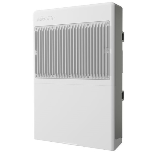 MikroTik netPower 16P with 800MHz CPU, 256MB RAM, 16x Gigabit LAN with PoE-out, 2xSFP+ cages, RouterOS L5 or SwitchOS (dual boot), outdoor enclosure, mounting kit (power supply NOT included)