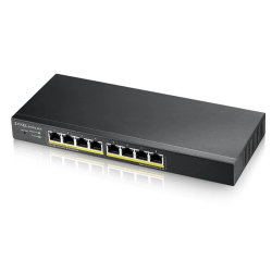 Smart L2 коммутатор PoE+ Zyxel NebulaFlex GS1915-8EP, 8xGE PoE+, бесшумный (без вентилятора), бюджет PoE 60 Вт