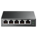 TP-Link TL-SG105MPE, Коммутатор Easy Smart с 5 гигабитными портами (4 порта PoE+), 802.3af/at, бюджет PoE — 120 Вт, стальной корпус TP-Link TL-SG105MPE, Коммутатор Easy Smart с 5 гигабитными портами (4 порта PoE+), 802.3af/at, бюджет PoE — 120 Вт, стальной корпус