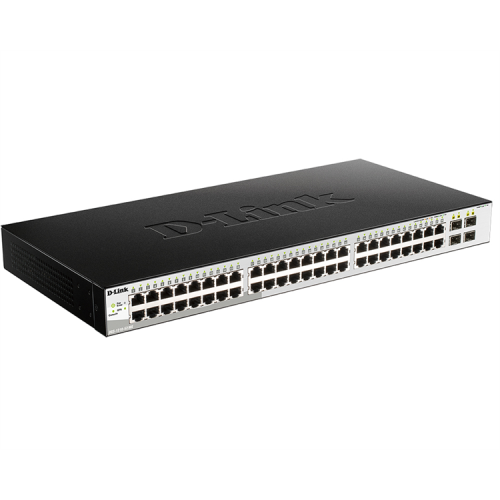 D-Link Managed L2 Metro Ethernet Switch 48x1000Base-T, 4x1000Base-X SFP, Surge 6KV, CLI, RJ45 Console, RPS, Dying Gasp