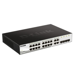 D-Link Smart  L2 Switch 16х1000Base-T, 4хCombo 1000Base-T/SFP, Compact CLI
