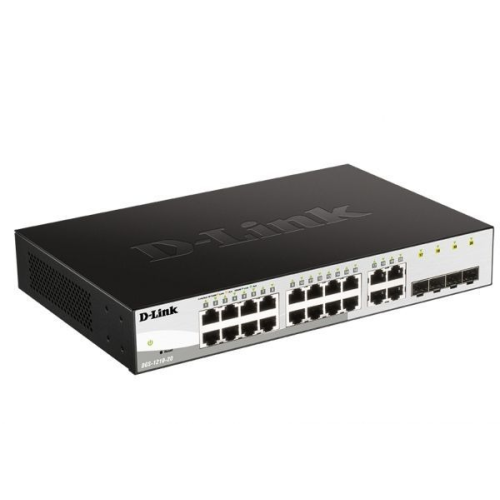 D-Link Smart  L2 Switch 16х1000Base-T, 4хCombo 1000Base-T/SFP, Compact CLI
