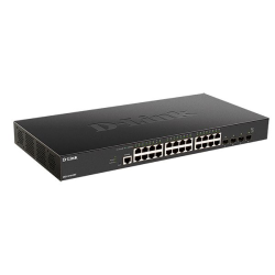 D-Link PROJ Smart L2+ Switch 24x10GBase-T, 4x25GBase-X SFP28, CLI, RJ45 Console