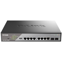 D-Link Smart L2 Surveillance Switch 8х1000Base-T PoE 802.3bt 90W, 2x1000Base-X SFP, PoE Budget 242W, Long-range PoE up to 250m