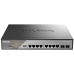 D-Link Smart L2 Surveillance Switch 8х1000Base-T PoE 802.3bt 90W, 2x1000Base-X SFP, PoE Budget 242W, Long-range PoE up to 250m