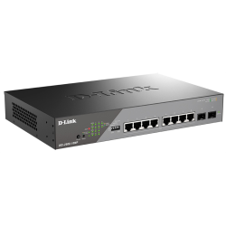 D-Link Smart L2 Surveillance Switch 8х1000Base-T PoE, 2x1000Base-X SFP, PoE Budget 130W, Long-range PoE up to 250m