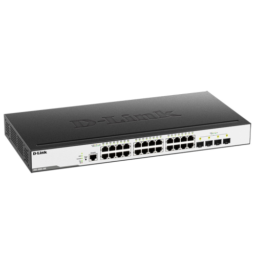 D-Link PROJ Managed L2 Switch 24x1000Base-T, 4x10GBase-X SFP+, Surge 6KV, CLI, RJ45 Console, RPS, Dying Gasp