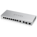 Мультигигабитный Smart L2 коммутатор Zyxel XGS1210-12, 8xGE, 2x1/2,5GE, 2xSFP+, настольный, бесшумный