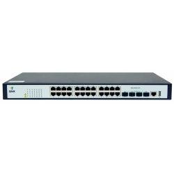 SNR Управляемый коммутатор уровня 2, 24 порта 10/100/1000Base-T, 4 порта 1/10G SFP+