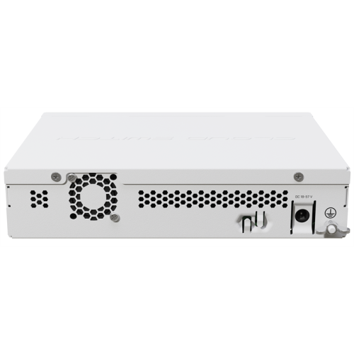 MikroTik Cloud Router Switch CRS310-1G-5S-4S+IN with 800 MHz CPU, 256 MB RAM, 4xSFP+, 5xSFP cages, 1xGBit LAN port, RouterOS L5, desktop case, rackmount ears, PSU