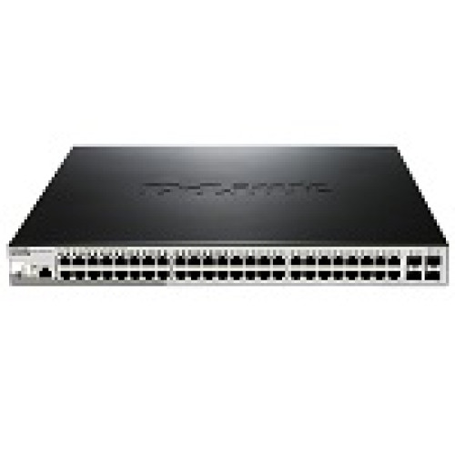 D-Link PROJ Managed L2 Metro Ethernet Switch 48x1000Base-T PoE, 4x1000Base-X SFP, PoE Budget 193W, Surge 6KV, CLI, RJ45 Console, Dying Gasp
