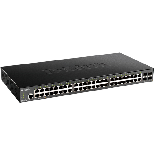D-Link Smart L2 Switch 48x1000Base-T, 4х10GBase-X SFP+, CLI, RJ45 Console