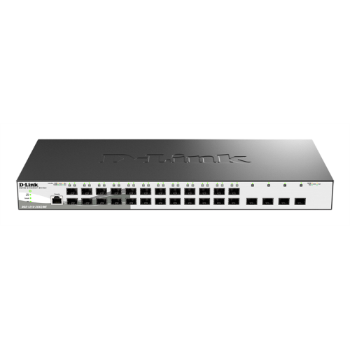 D-Link Managed L2 Metro Ethernet Switch 24x1000Base-X SFP, 4x10GBase-X SFP+, CLI, RJ45 Console, RPS