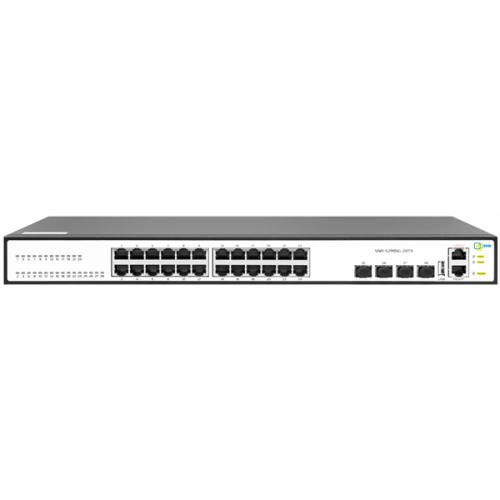 SNR Управляемый коммутатор уровня 3, 24 порта 10/100/1000Base-T и 4 порта 1/10GbE (SFP+).