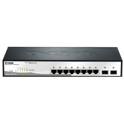 D-Link Smart  L2 Switch 8х1000Base-T, 2х1000Base-X SFP, Compact CLI