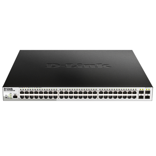 D-Link PROJ Managed L2 Metro Ethernet Switch 48x1000Base-T PoE, 4x1000Base-X SFP, PoE Budget 740W, Surge 6KV, CLI, RJ45 Console, Dying Gasp
