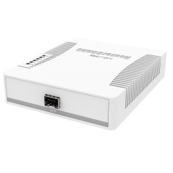 MikroTik RB260GS with 5 Gigabit ports and SFP cage, SwOS, plastic case, PSU