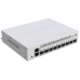 MikroTik Cloud Router Switch CRS310-1G-5S-4S+IN with 800 MHz CPU, 256 MB RAM, 4xSFP+, 5xSFP cages, 1xGBit LAN port, RouterOS L5, desktop case, rackmount ears, PSU