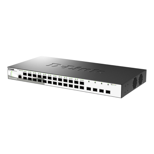 D-Link Managed L2 Metro Ethernet Switch 24x1000Base-X SFP, 4x10GBase-X SFP+, CLI, RJ45 Console, RPS