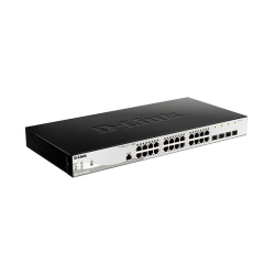 D-Link Managed L2 Metro Ethernet Switch 24x1000Base-T PoE, 4x1000Base-X SFP, PoE Budget 193W, Surge 6KV, CLI, RJ45 Console, Dying Gasp