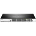 D-Link PROJ Managed L2 Stackable Switch 20x1000Base-X SFP, 4x10GBase-X SFP+, 4xCombo 1000Base-T/SFP, Surge 6KV, CLI, RJ45 Console, RPS