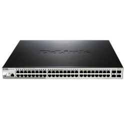 D-Link PROJ Managed L2 Metro Ethernet Switch 48x1000Base-T PoE, 4x1000Base-X SFP, PoE Budget 193W, Surge 6KV, CLI, RJ45 Console, Dying Gasp