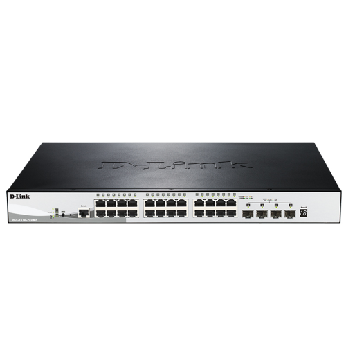 D-Link PROJ SmartPro L2+ Stackable Switch 48x1000Base-T PoE, 4x10GBase-X SFP+, PoE Budget 370W (740W with DPS-700), CLI, RJ45 Console, RPS
