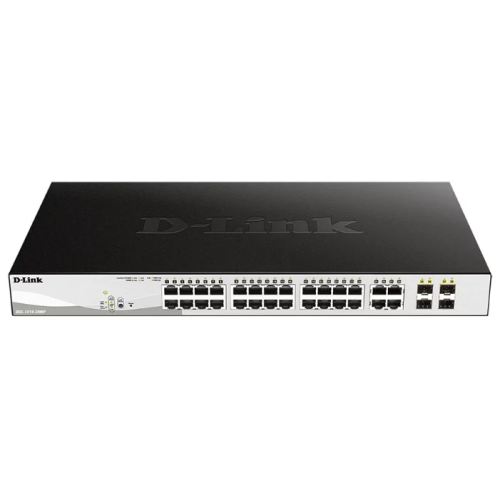 D-Link PROJ Managed L2 Switch 24x1000Base-T PoE, 4xCombo 1000Base-T/SFP, PoE Budget 370W, Surge 6KV, CLI