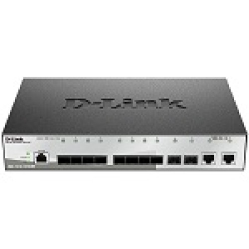 D-Link Managed L2 Metro Ethernet Switch 10x1000Base-X SFP, 2x1000Base-T, Surge 6KV, CLI, RJ45 Console, RPS, Dying Gasp