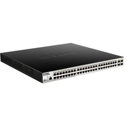 D-Link PROJ Managed L2 Metro Ethernet Switch 48x1000Base-T PoE, 4x1000Base-X SFP, PoE Budget 370W, Surge 6KV, CLI, RJ45 Console, Dying Gasp
