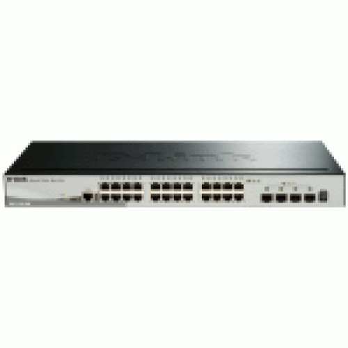 D-Link PROJ SmartPro L2+ Stackable Switch 24x1000Base-T, 4x10GBase-X SFP+, CLI, RJ45 Console