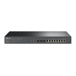 TP-Link ER8411, SafeStream™ гигабитный мульти-WAN VPN-роутер, 2 порта SFP+ 10 Гбит/с (1 порт WAN, 1 порт WAN/LAN), 1 гигабитный SFP-порт WAN/LAN, 8 гигабитных портов WAN/LAN RJ45, 2 порта USB