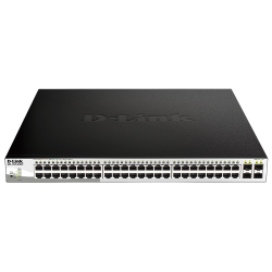 D-Link PROJ Smart L2 Switch 48х1000Base-T PoE, 4х1000Base-X SFP, PoE Budget 740W, Compact CLI